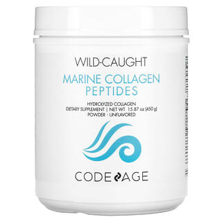 CodeAge, 野外捕獲海洋膠原蛋白肽，水解膠原蛋白，原味，15.87 盎司（450 克）
