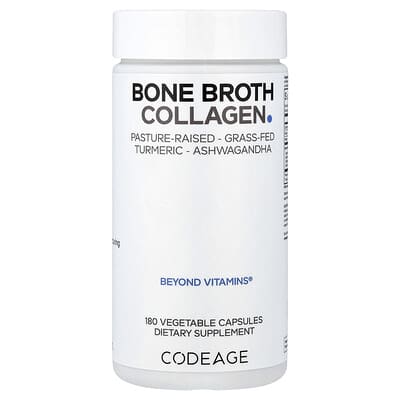 Codeage, Bone Broth Collagen, 180 Vegetable Capsules