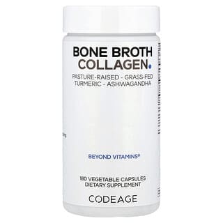 Codeage, Bone Broth Collagen, Knochenbrühe Kollagen, 180 pflanzliche Kapseln