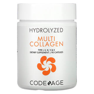 Codeage, Hydrolyzed, Multi Collagen, Type I, II, III, V, X, 90 Capsules