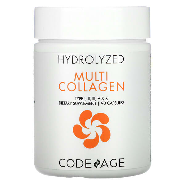 Codeage‏, Hydrolyzed, Multi Collagen, Type I, II, III, V, X, 90 Capsules