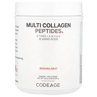 Codeage, Peptidi con più tipi di collagene in polvere, Non aromatizzati, 567 g