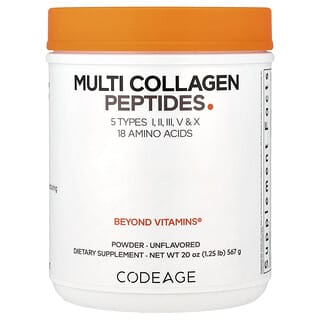 Codeage, Peptídeos de Multicolágeno em Pó, Sem Sabor, 567 g (20 oz)