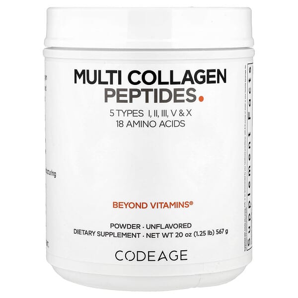Codeage, 多膠原蛋白多肽粉，原味，20 盎司（567 克）