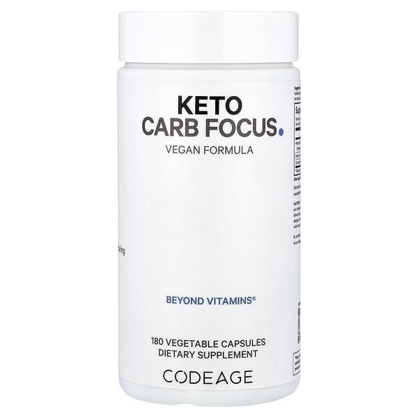 Codeage, Keto Carb Focus, 180 Vegetable Capsules