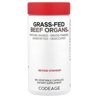Codeage, Organe de vită hrănite cu iarbă, 180 capsule vegetale