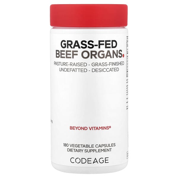 Codeage, Órgãos de Gado Criado no Pasto, 180 Cápsulas Vegetais