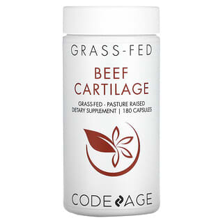 Codeage, Cartílago de carne de res alimentado con pastura, criado en pasturas, 180 cápsulas