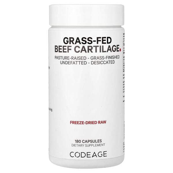 Codeage, Grass-Fed Beef Cartilage, 180 Capsules