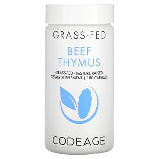 Codeage, グラスフェッド（牧草飼育）牛胸腺、放牧飼育、180粒