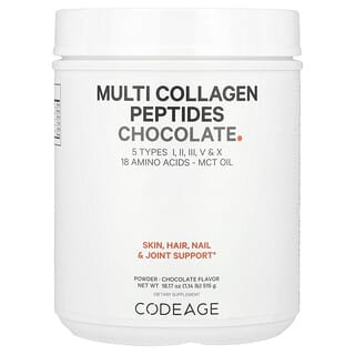 Codeage, Multi Collagen Peptides, Chocolate, 18.17 oz (515 g)