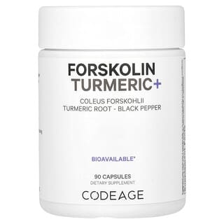 Codeage, Forskolin Turmeric+, 90 cápsulas