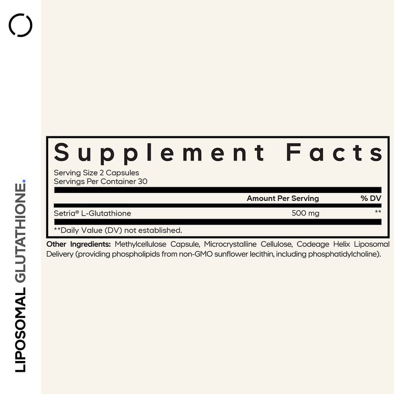 Liposomal, Glutathione, 60 Vegetable Capsules (250 mg per Capsule)