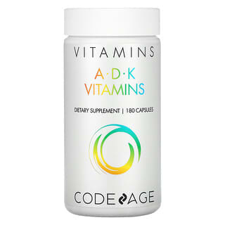 Codeage, 비타민, A.D.K 비타민, 캡슐 180정
