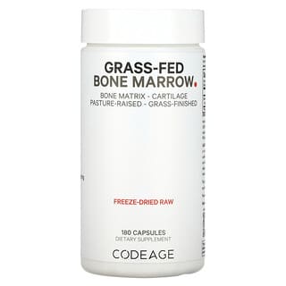 Codeage, Grass-Fed Bone Marrow, Knochenmark von grasgefütterten Tieren, 180 Kapseln