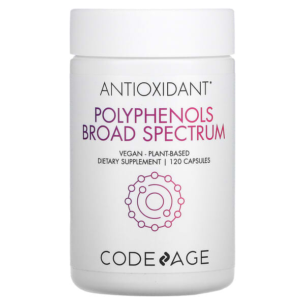 Codeage‏, Polyphenols Broad Spectrum, Antioxidant, Vegan, Plant-Based, 120 Capsules