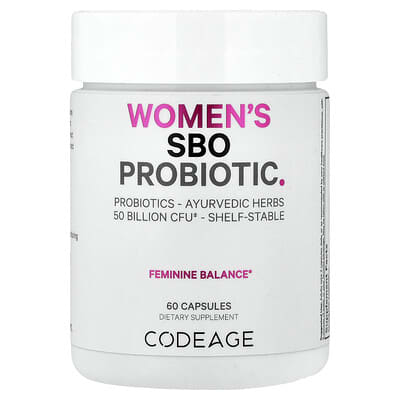 Codeage, Women's SBO Probiotic, 50 Billion CFU, 60 Capsules