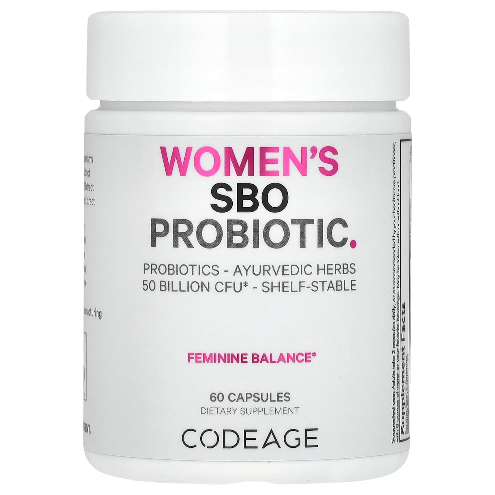 Codeage Womens Sbo Probiotic 50 Billion Cfu 60 Capsules