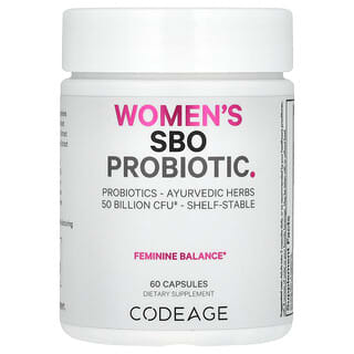Codeage, пробиотик SBO для женщин, 50 млрд КОЕ, 60 капсул