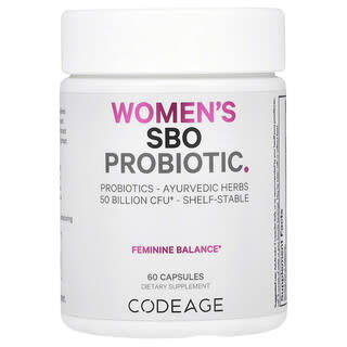 Codeage, Probiotiques SBO pour femmes, 50 milliards d'UFC, 60 capsules