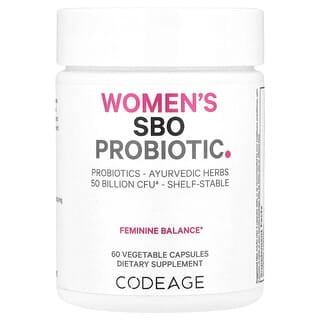 Codeage, Probiótico SBO para mujeres, 60 cápsulas vegetales