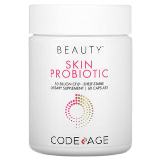 Codeage, Пробиотик для кожи, длительного хранения, 50 млрд КОЕ, 60 капсул