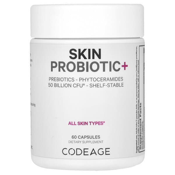 Codeage, Skin Probiotic+, 50 milliards d'UFC, 60 capsules