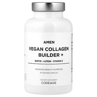 Codeage, Amen, Collagen Builder+ vegano, 30 capsule vegetali