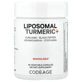 Codeage, Liposomal Turmeric+, 90 Vegetable Capsules