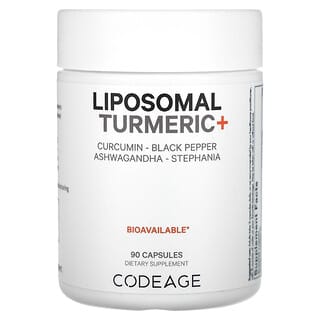 Codeage, Liposomal Turmeric+, liposomales Kurkuma, 90 Kapseln