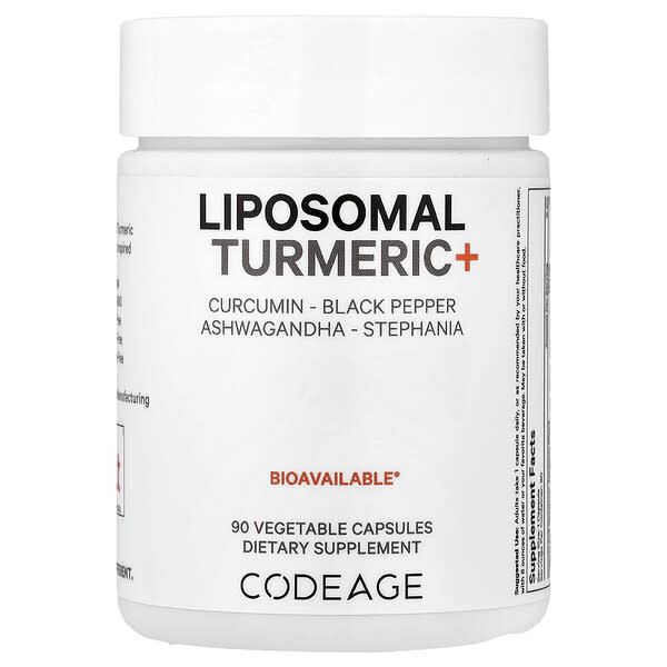 Codeage, Curcuma+ liposomal, 90 capsules végétales