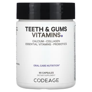 Codeage, Witaminy na zęby i dziąsła, pielęgnacja jamy ustnej, 90 kapsułek