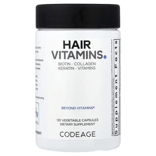 Codeage, 헤어 비타민, 베지 캡슐 120정
