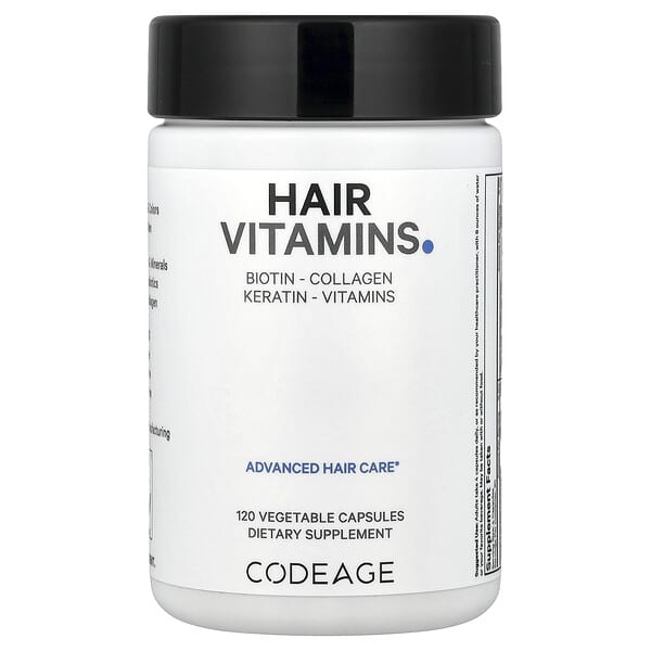 Codeage Hair Vitamins, 120 Vegetable Capsules