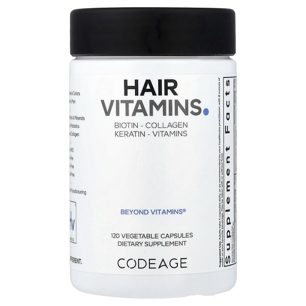 Codeage, Hair Vitamins, 120 Vegetable Capsules