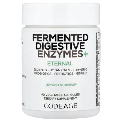 Codeage, Fermented Digestive Enzyme+, 90 Vegetarian Capsules