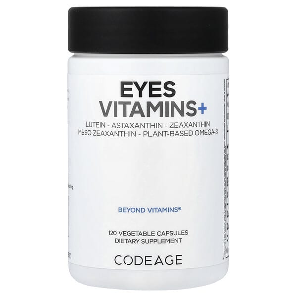 Codeage, Eyes Vitamins+, Vitamine für die Augen, 120 pflanzliche Kapseln