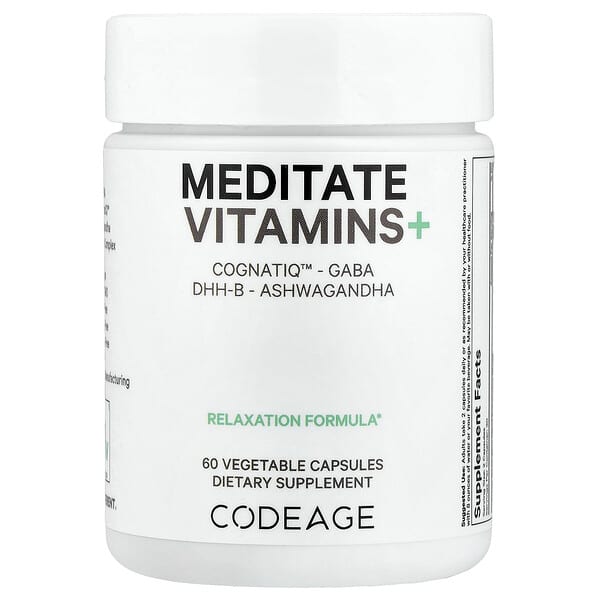 Meditate Vitamins+, 60 Capsules