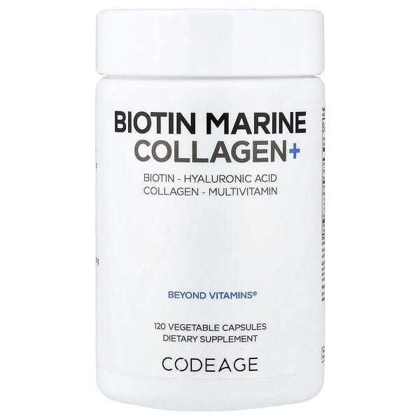 Codeage, 生物維生素海洋膠原蛋白+，120 粒素食膠囊