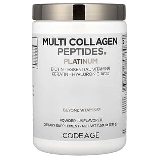 Codeage, Multi Collagen Peptides Powder, Platinum, Unflavored, 11.5 oz (326 g)