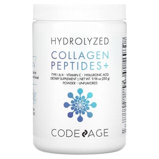 CodeAge, Hydrolyzed Collagen Peptides+ Powder, Unflavored, 9.98 oz (283 g)