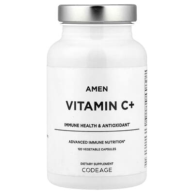 Codeage, Amen, Vitamin C+, Immune Health, Antioxidant, 120 Vegetable Capsules