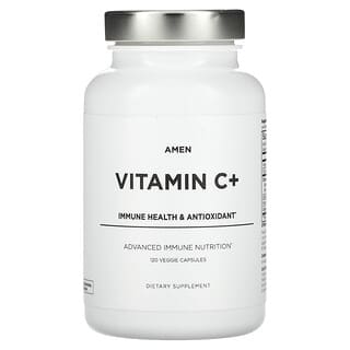 Codeage, Amen, Vitamina C+, Suplemento para favorecer la salud inmunitaria con antioxidantes, 120 cápsulas vegetales