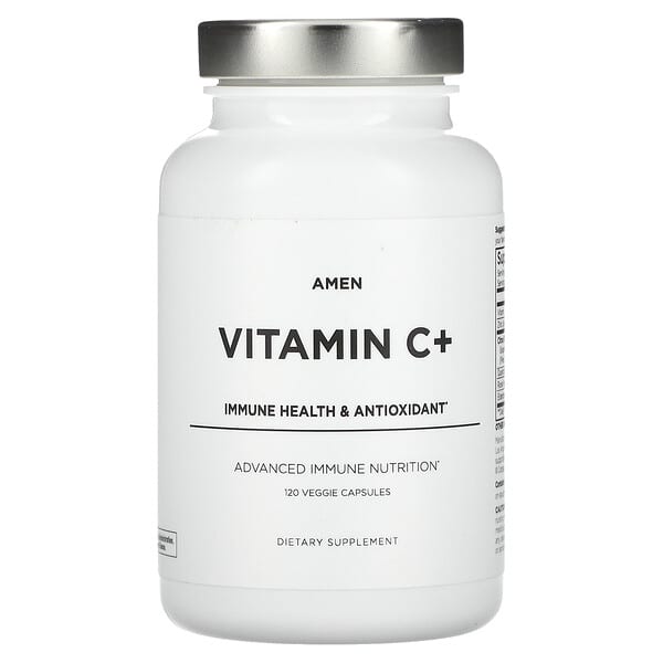 Codeage, Amen，維生素 C+，機體抵抗健康，抗氧，120 粒素食膠囊