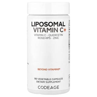 Codeage, 리포소말 비타민C+, 베지 캡슐 180정