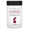 Vitamins, Elderberry Immune Complex, Vitamine, Immunkomplex mit Holunder, veganes Vitamin D3, Vitamin C, Zink, 90 Kapseln