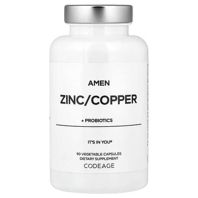 Norland Codeage, Amen, Zinc/Copper + Probiotics, 90 Vegetable Capsules supplement Uganda UGX 88028