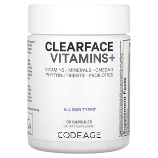 Codeage, Clearface Vitamins+, 90 Cápsulas