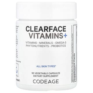 Codeage, Clearface Vitamins+, 90 Vegetable Capsules