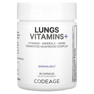 Codeage, Lungs, Vitamins +, Vitaminpräparat für die Atemwege und Lunge, 90 Kapseln